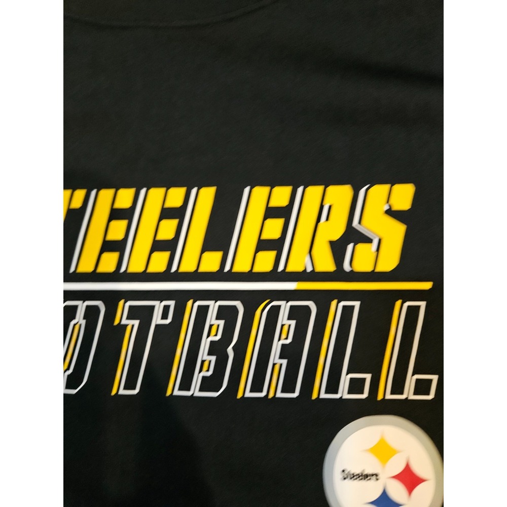 Team Apparel NFL Pittsburgh Steelers Football TShirt TX3 COOL Black 2XL - Picture 4 of 8